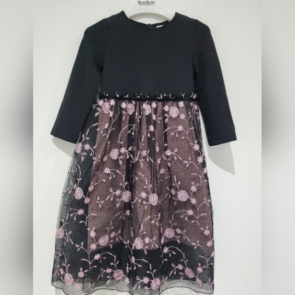 Blink Blank Girls size 7/8 black and pink 💥 Holiday Special Occasion Dress